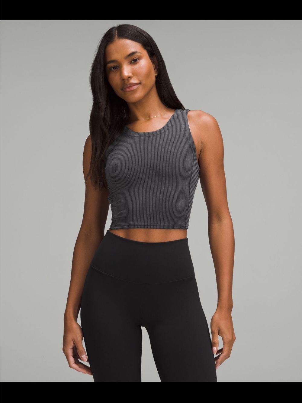 Lululemon Ribbed Softstreme Cropped Tank. Black. Size 6. NWT